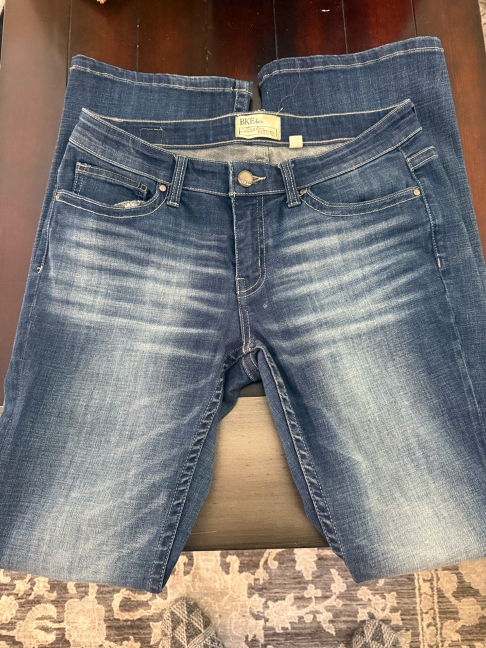 BKE Women’s Skinny Faded Blue Stretch Jeans